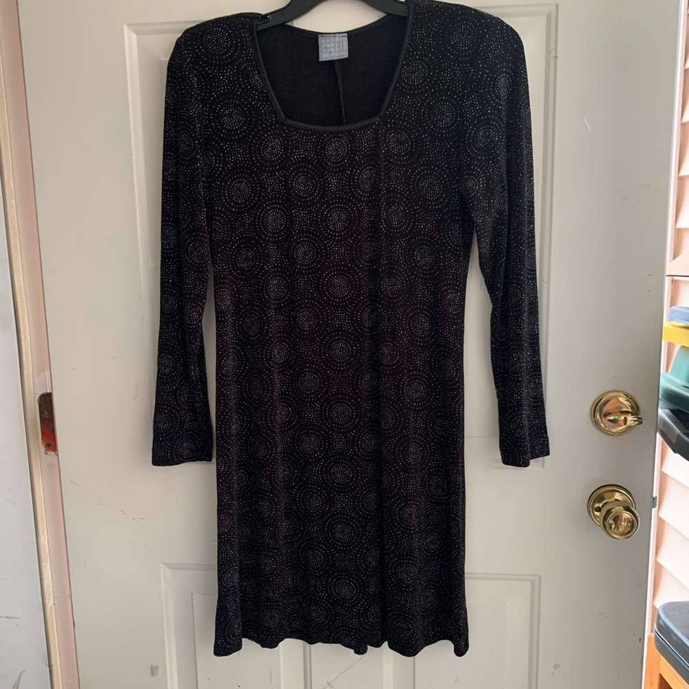 Rabbit Rabbit Rabbit Black Long Sleeve Dress